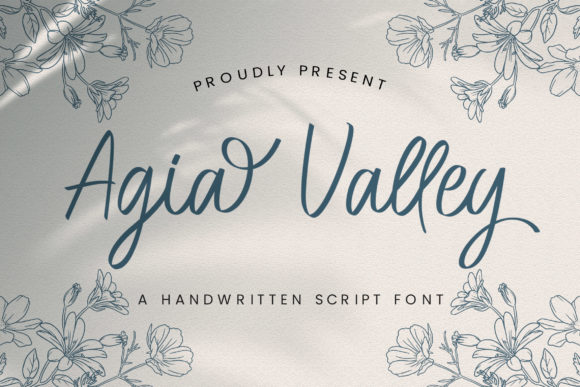Agia Valley: A Handwritten Font That Elevates Design with Elegance and Flow