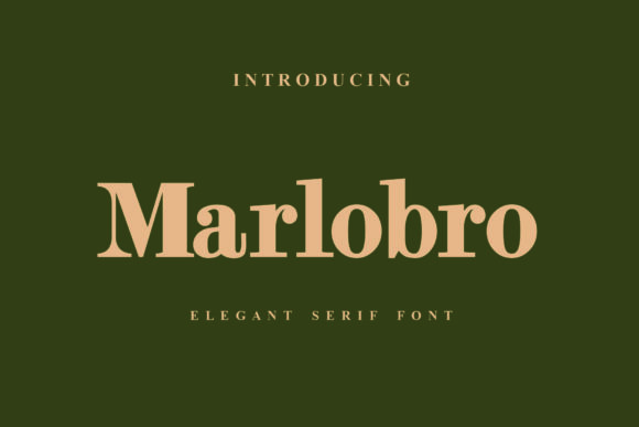 Discover Marlobro: A Modern Serif Font with Old Style Elements