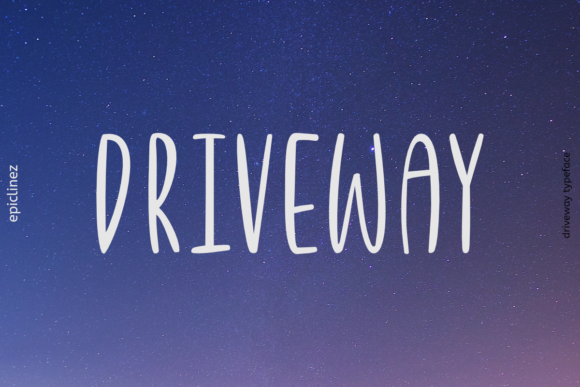 Driveway: A Casual Handwritten Font with Playful Charm