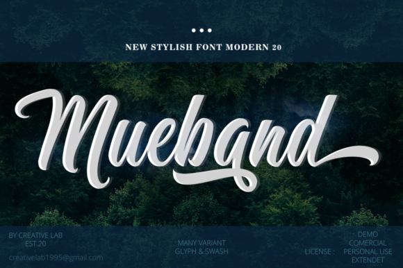 Mueband Font: Timeless Elegance in Handwritten Style